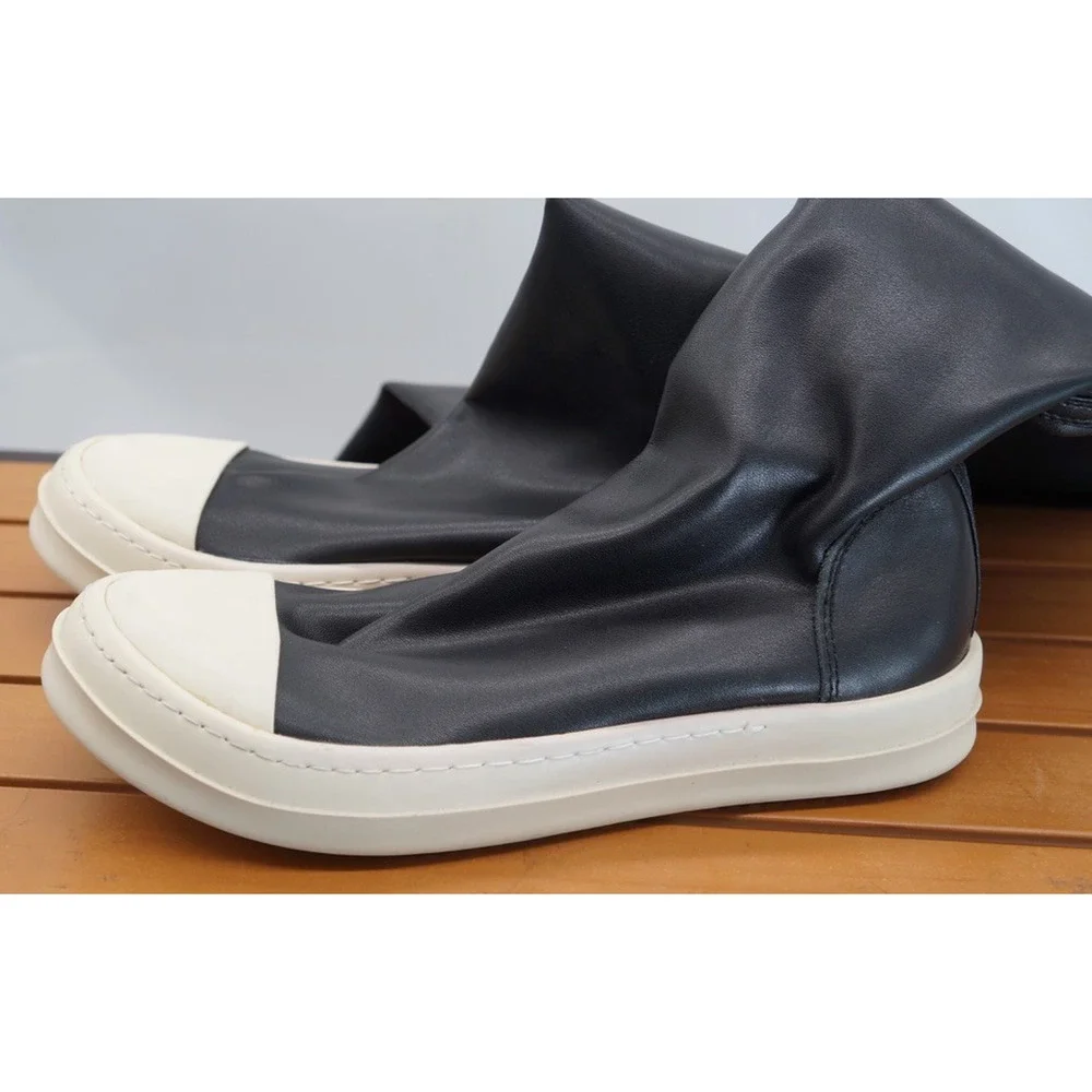 Rick Owens Sneaker Boots Thigh High Stretch Over Knee Pull On Size EU 39